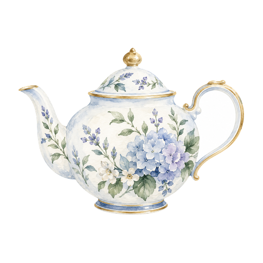 Watercolor teapot icon