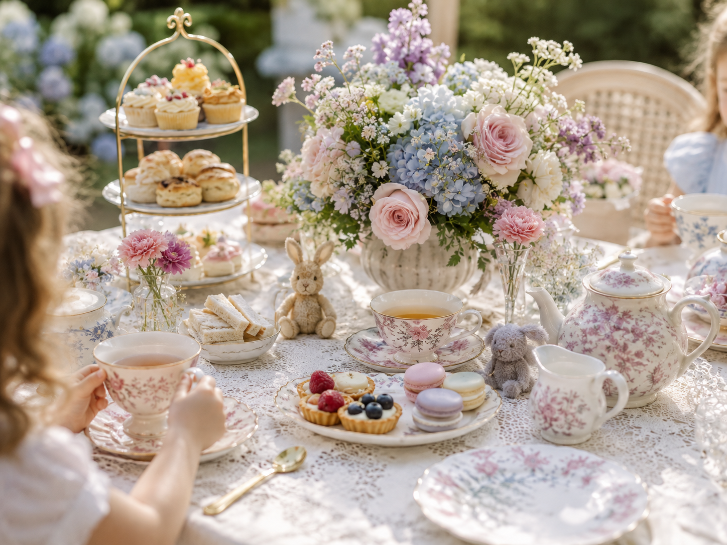 Child-friendly Little Blooms tea party